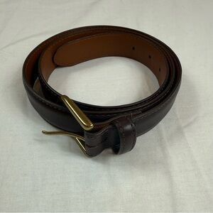 L.L. Bean Men's Brown Genuine Full GrainLeather Belt Size 28